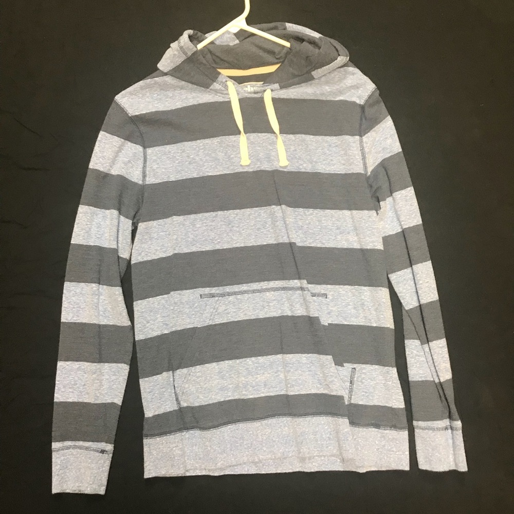 Urban pipeline blue striped hoodie